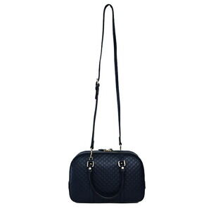 Gucci Bag Blue Leather ssima Navy Shoulder Handbag